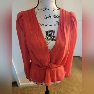 Express Peplum Top w/Balloon Sleeves